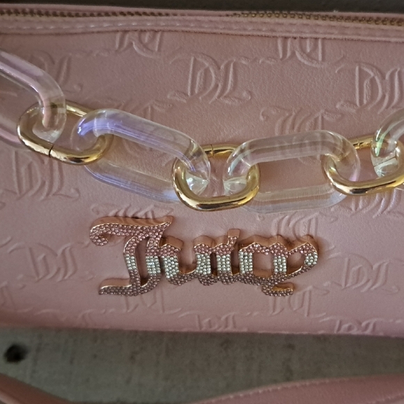 Juicy Couture Pink Embossed Bag with Gold Chain - Picture 5 of 8